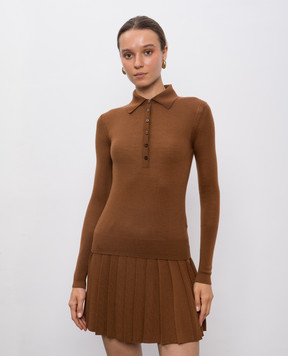 Ermanno Scervino Коричневое поло из шерсти D475M341IVH