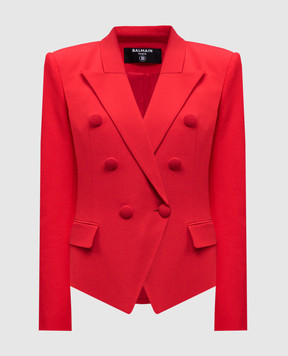 Balmain Красный двубортный жакет EF0SI505VB00