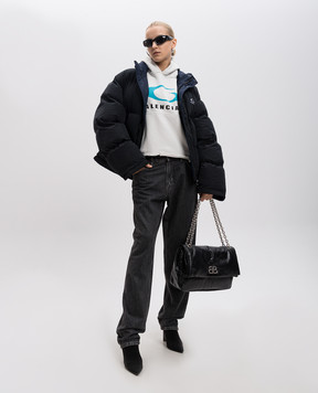 Balenciaga Белые худи Loop Sports Icon с принтом 783397TRVC3