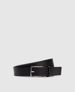Trussardi Черный кожаный ремень с тиснением логотипа B349B000012NMEL01L61