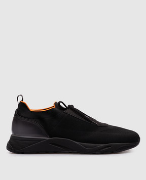 Santoni Чорні кросівки з логотипом MBIO21601NERNHOD