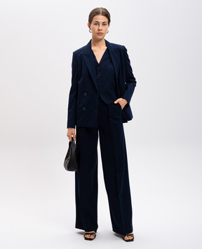 Twinset Синий жилет с люрексом 242TP2158