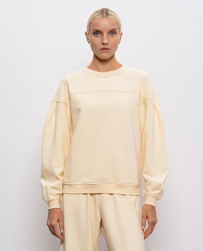 Max Mara Бежевий світшот MOGOL з фактурною монограмою MOGOL