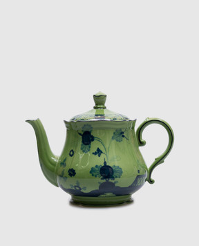 Ginori 1735 Зеленый фарфоровый чайник-заварник из коллекции Oriente Italiano 600 мл 003RG00FTE400G00123600
