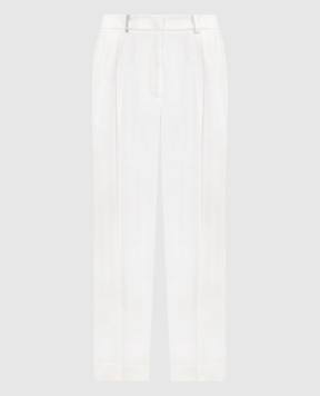 Peserico Білі широкі штани з ланцюжком моніль E0425803344