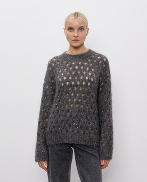 Brunello Cucinelli Сірий светр з вовною MNA326500