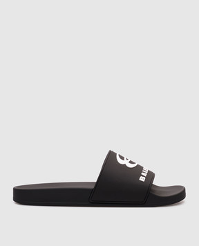 Balenciaga Чорні слайдери з логотипом 689031W1SA6