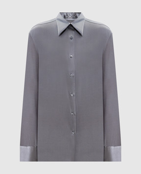 Ermanno Scervino Серая блуза из шелка D472K758HKC