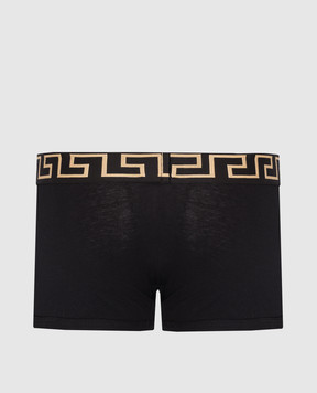Versace Набор черных трусов-боксеров Greca AU103261A10011