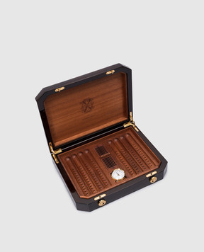 Stefano Ricci Коричневый дорожный хьюмидор Opus X for SR из дерева на восемь сигар XBSG08MPO2BRW001
