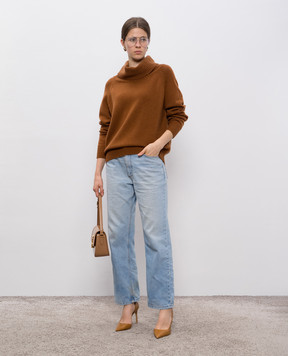 Allude Коричневий светр з кашеміру та вовни 25517004