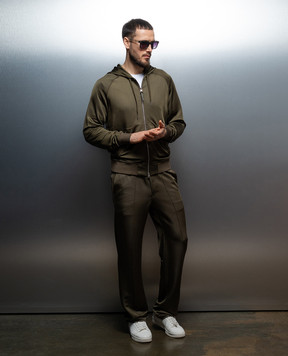 Tom Ford Спортивная кофта цвета хаки JDL012JMV001S23