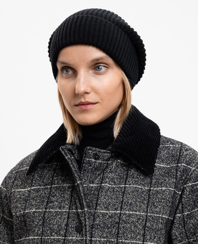 Dolce&Gabbana Чорна шапка з вовни і кашеміру FXQ19TJGME5