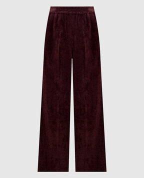 Brunello Cucinelli Бордові вельветові штани MD574P9002