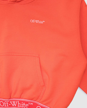 Off-White Дитяче помаранчеве худі з логотипом OGBB005S25FLE001