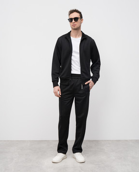 Palm Angels Чорна спортивна куртка з принтом логотипа PMBD089S25FAB001