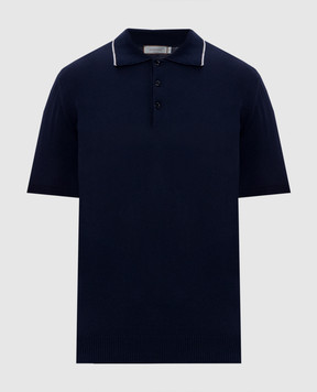 Canali Синее поло MK02261C1053