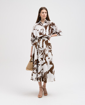Michael Kors Блуза із шовку Shadow в квітковий принт EWA7250378