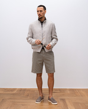 Brunello Cucinelli Серые шорты MP52DU0010