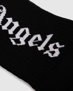 Palm Angels Черные носки с логотипом PMRA001C99FAB002