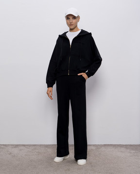 Twinset Чорні спортивні штани з логотипом 252TP2682