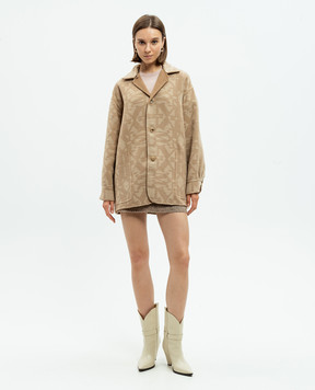 Max Mara Бежевое двустороннее пальто MALDO из шерсти верблюда ALDO