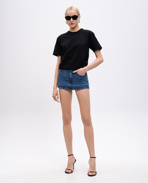 Alexander Wang Синя спідниця-шорти з патчем логотипа 4DC3235595