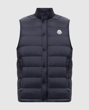 Moncler Синій пуховий жилет Barthe K10911A00022597YD