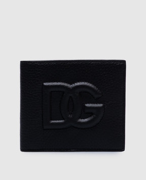 Dolce&Gabbana Черный кожаный портмоне с фактурным логотипом BP1321AT489