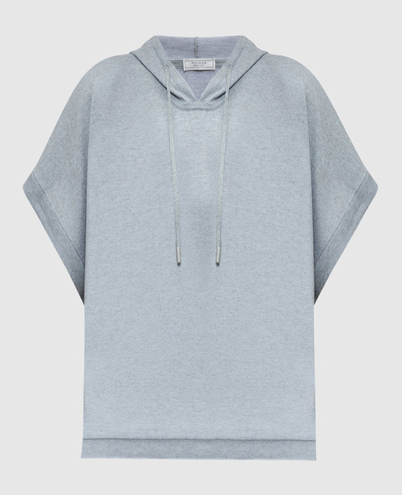 Gray hooded top
