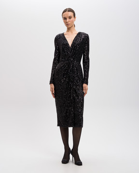 Dolce&Gabbana Чорна сукня з паєтками F6DHFTFLUBW
