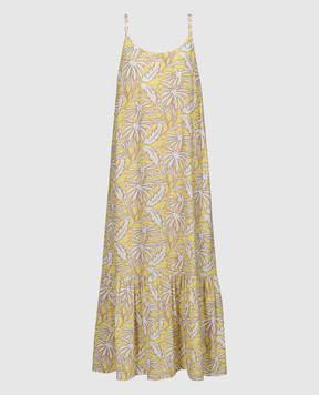 Woolrich Желтое платье в принт с воланом CFWWDR0148FRUT3704