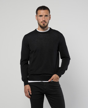 Canali Черный джемпер из шерсти MK00077C0012