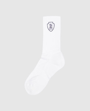 Brunello Cucinelli Белые носки с вышивкой логотип логотип. MCS95585T