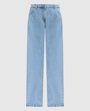 Magda Butrym Блакитні джинси з патчем логотипа DENIM09PANTS181725