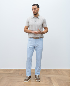 Stefano Ricci Блакитні джинси з патчем логотипа MFT51B3230T265BL